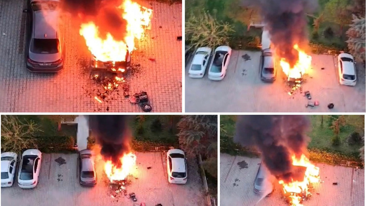 Site içinde korkutan yangın