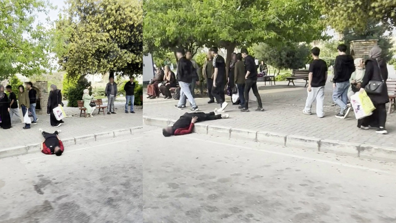 Sokak ortasında içler acısı manzara