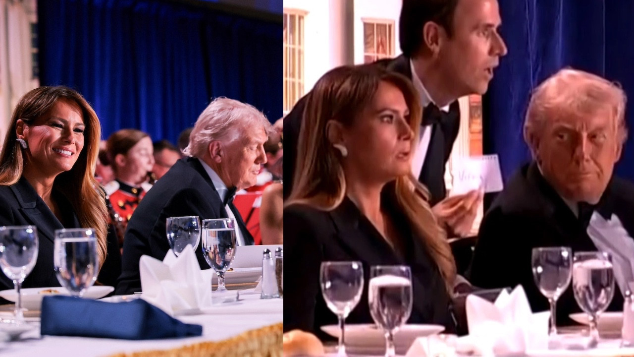 First Lady'nin silahlı saldırıyı fark ettiği an kameralara böyle yansıdı