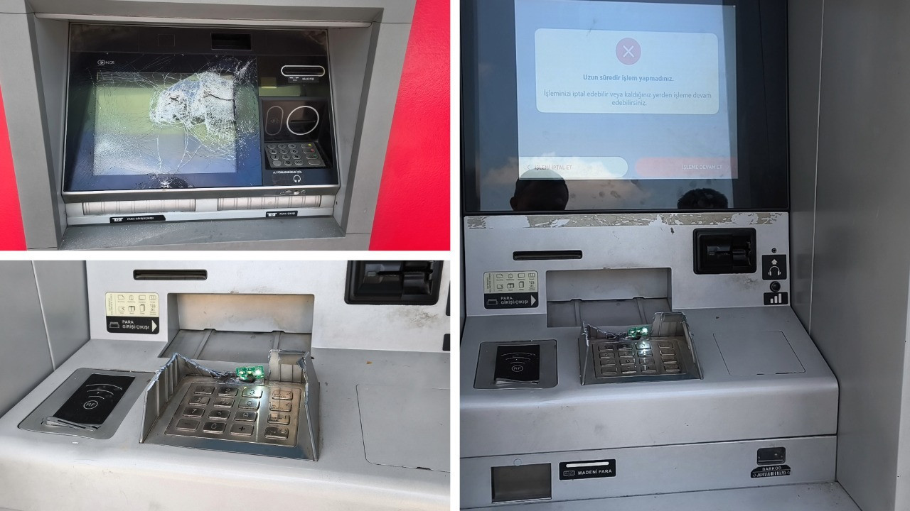 Adana’da ATM’lere saldırı: Camlar kırıldı, tuşlar parçalandı