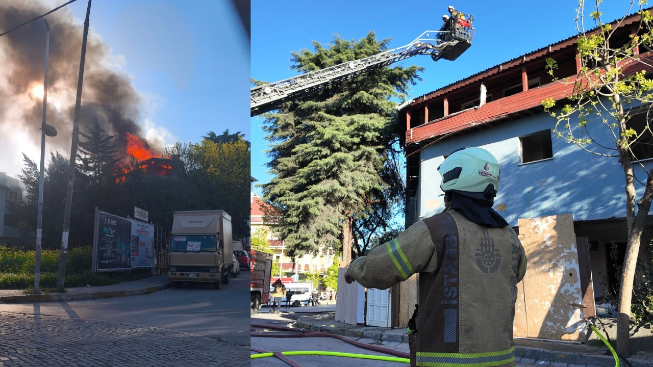 Avcılar'da metruk binada yangın