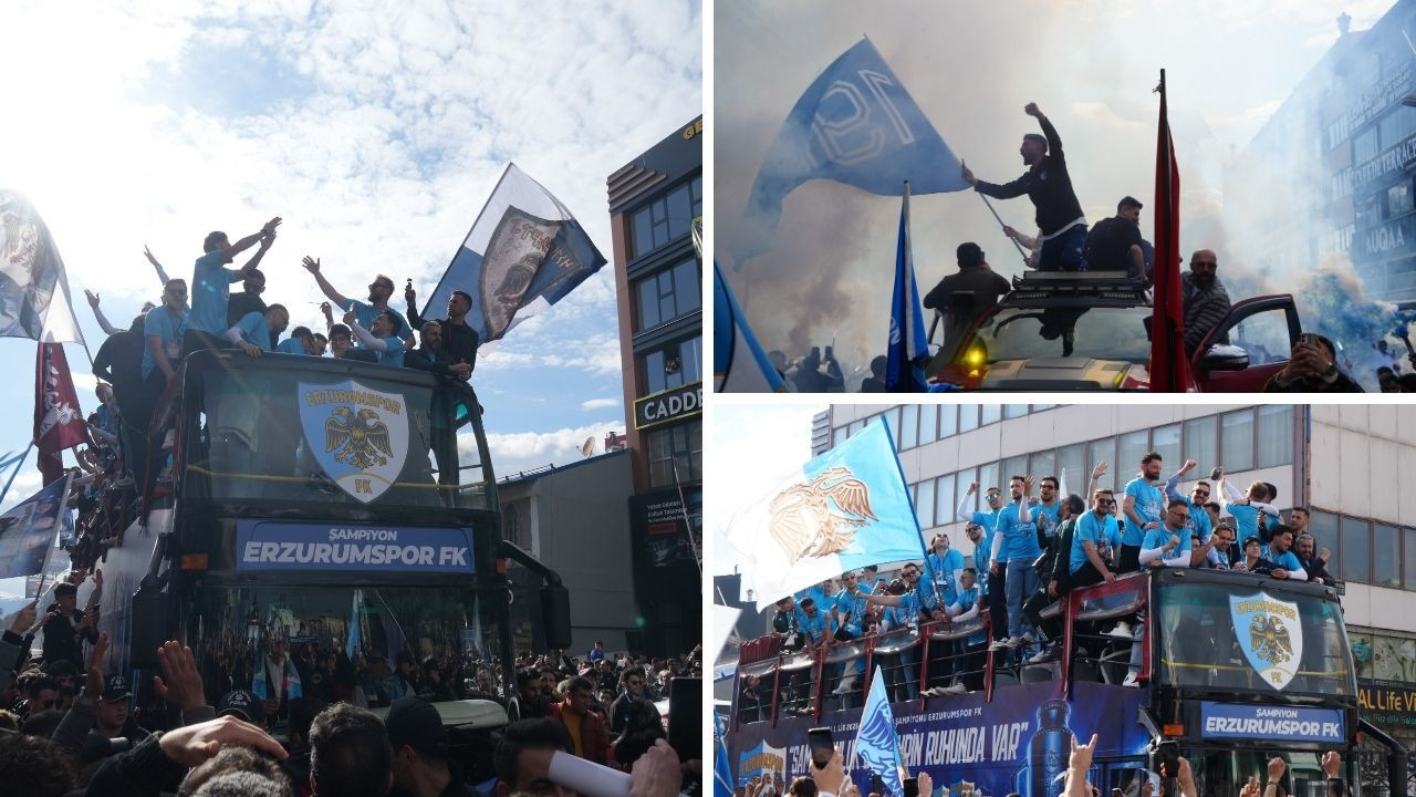 Erzurumspor şehirde şampiyonluk turu attı