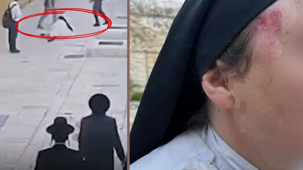 Heykelden sonra şimdi de rahibeye saldırdılar