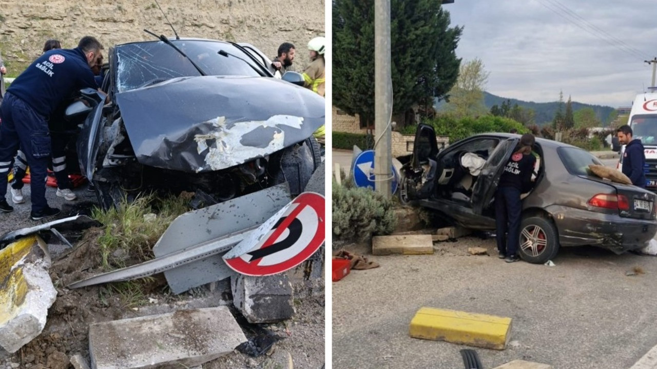 Otomobil parçalandı: Ölü ve yaralılar var