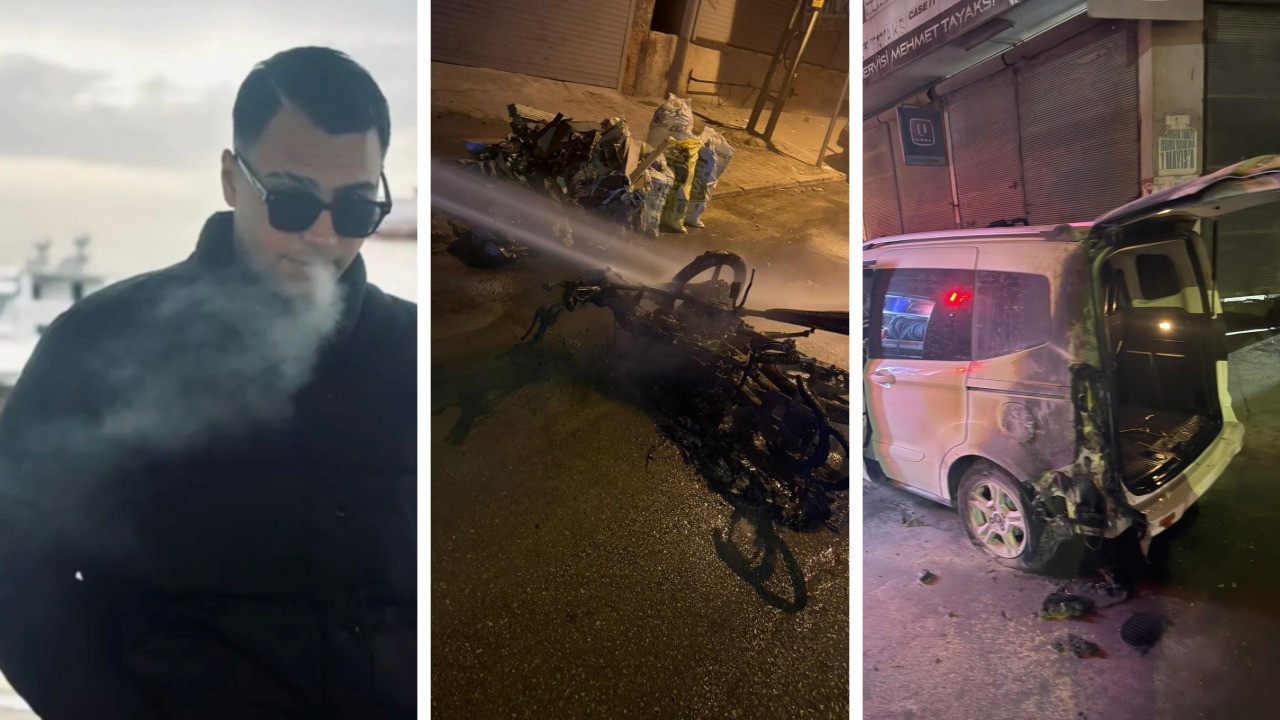Otomobille çarpışan motosiklet alev aldı: 1 ölü, 1 ağır yaralı