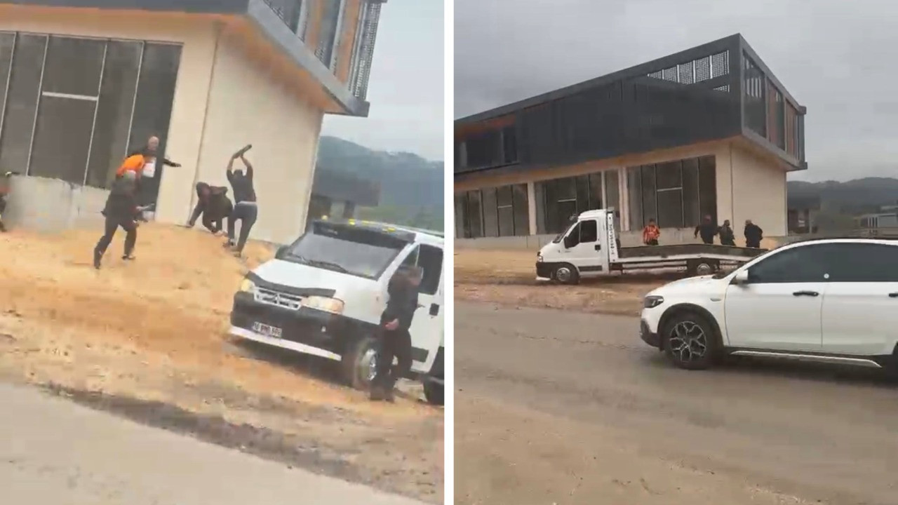 Tartıştığı kişilerin üzerine önce aracını sürdü, ardından sopayla saldırdı