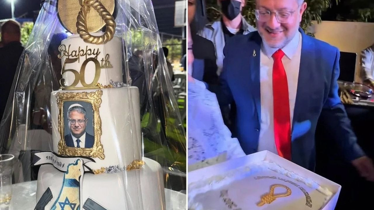 İsrailli bakanın doğum günü partisinde skandal pasta