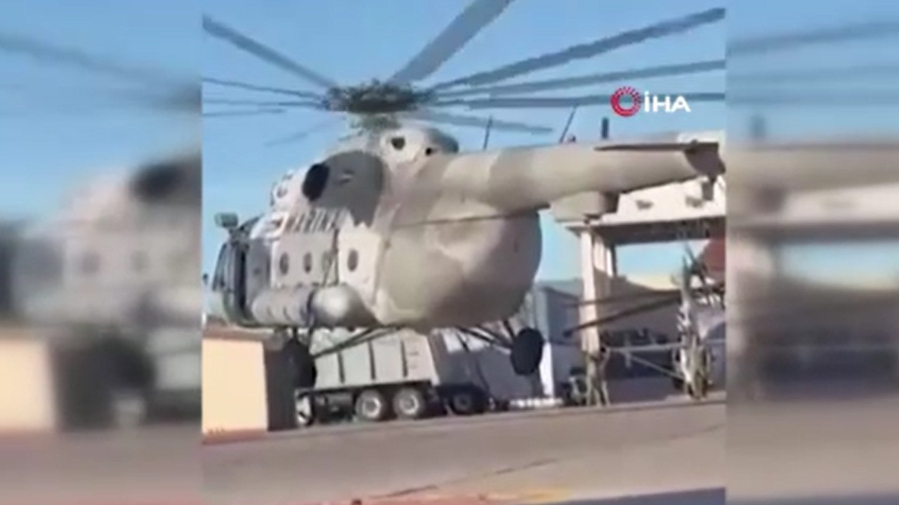Askeri helikopter kalkıştan saniyeler sonra yere çakıldı