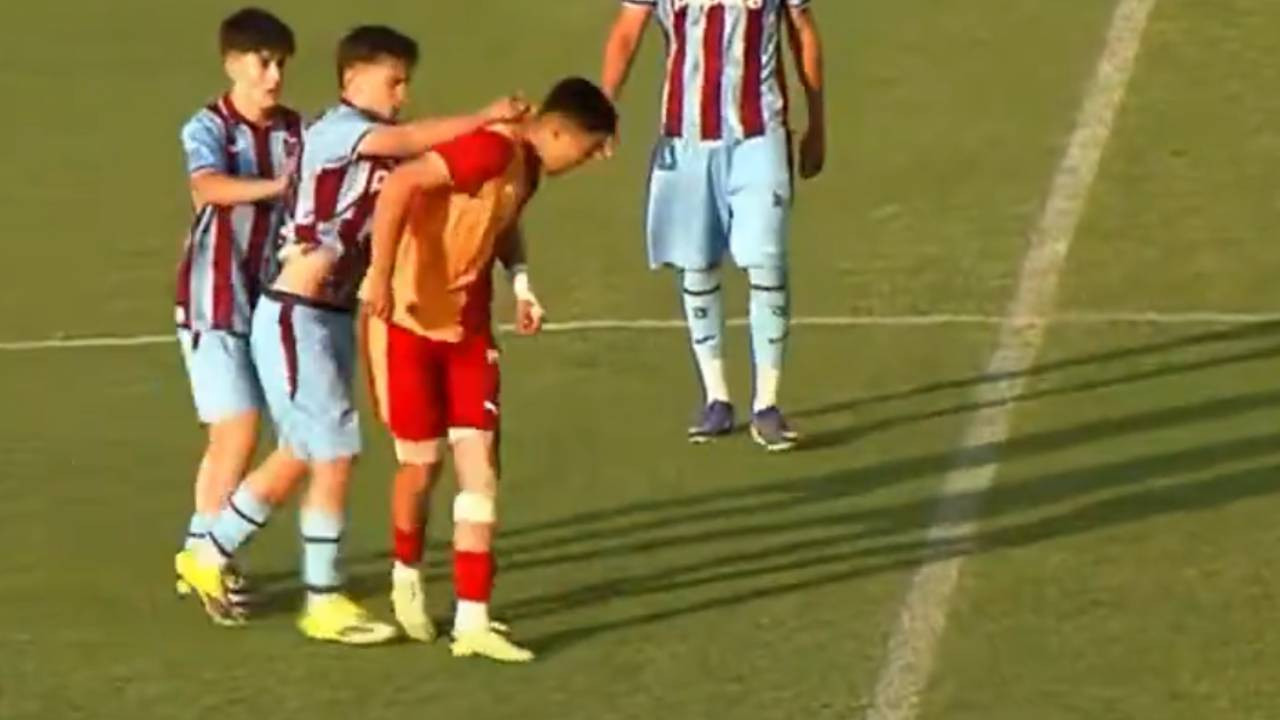 Trabzonspor-Galatasaray maçında kavga: 4 kırmızı kart çıktı, 6 gol atıldı