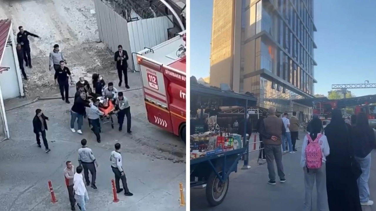 İnşaat halindeki otelde yangın: 13 kişi dumandan etkilendi