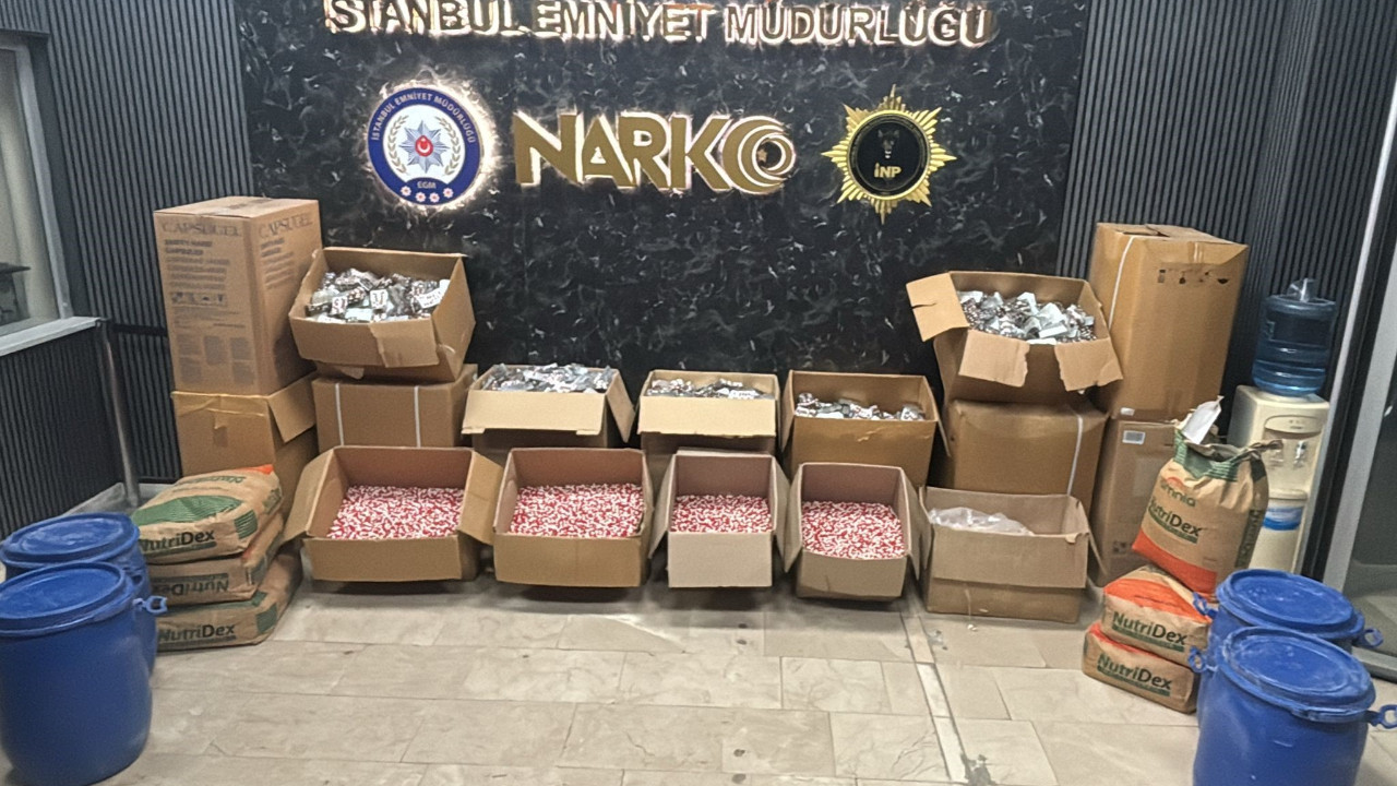 İstanbul'da bir milyon adet uyuşturucu hap bulundu