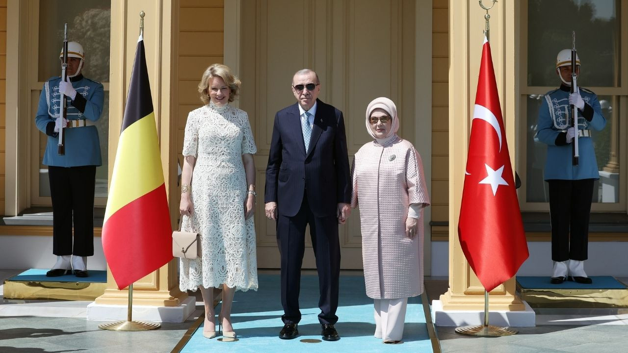 Erdoğan, Kraliçe Mathilde ile bir araya geldi
