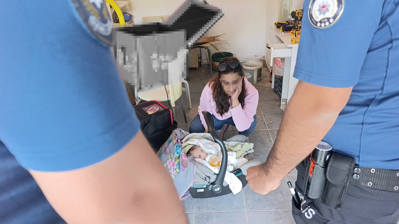 Hırsızlık ihbarına giden ekipler bebekle karşılaştı