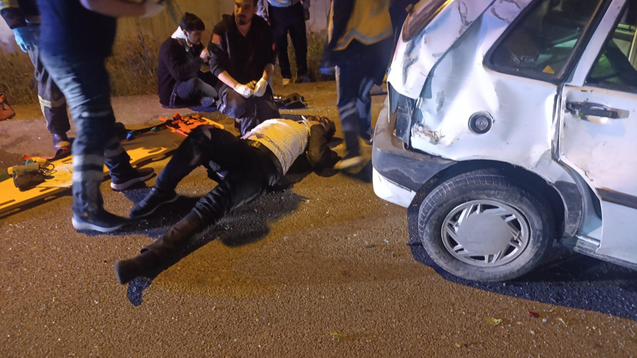 Otomobil istinat duvarına çarptı: 1 ölü, 4 yaralı