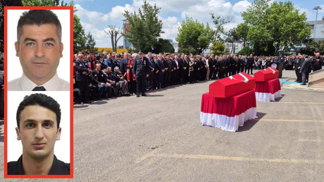 Tekirdağ'da şehit polislere acı veda