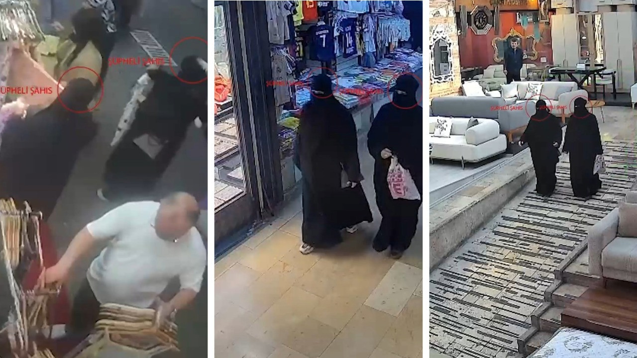 Peçeli yankesiciler kameralarla tespit edildi: Taksiyle kaçarken yakalandılar