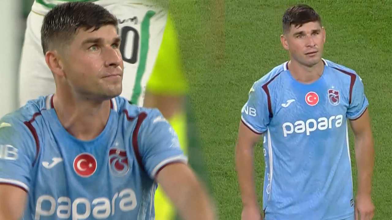 Trabzonspor'da Malinovskyi 13. dakikada kırmızı kart gördü