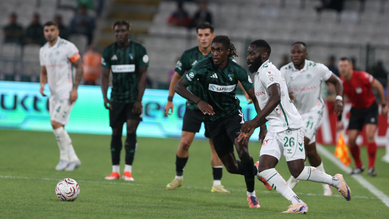 Kocaelispor, 10 kişilik Konyaspor'u deplasmanda 2-1 yendi