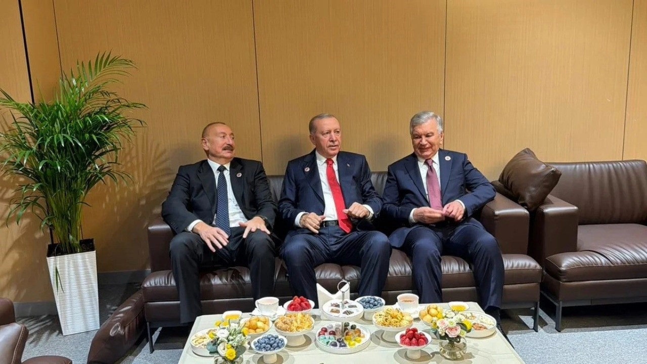 Erdoğan, Aliyev ve Mirziyoyev ile bir araya geldi