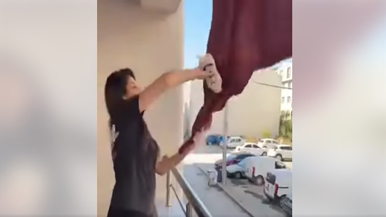 Balkondan sürekli eşya sarkıtıyordu: Genç kadının çözümü gündem oldu!