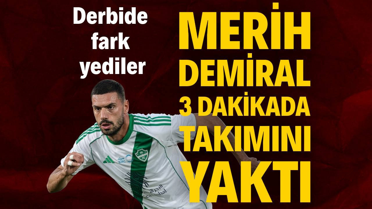 Merih Demiral 3 dakikada takımını yaktı: Derbide fark yediler