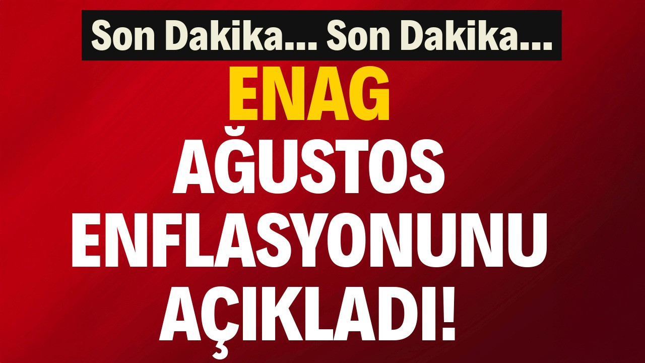 ENAG ağustos ayı enflasyonunu açıkladı