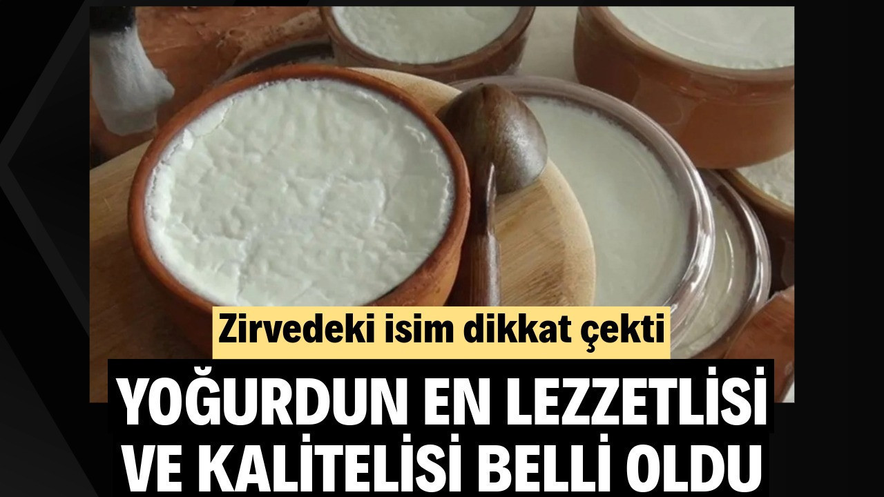 Yoğurdun en lezzetlisi ve kalitelisi belli oldu. Zirvedeki isim dikkat çekti