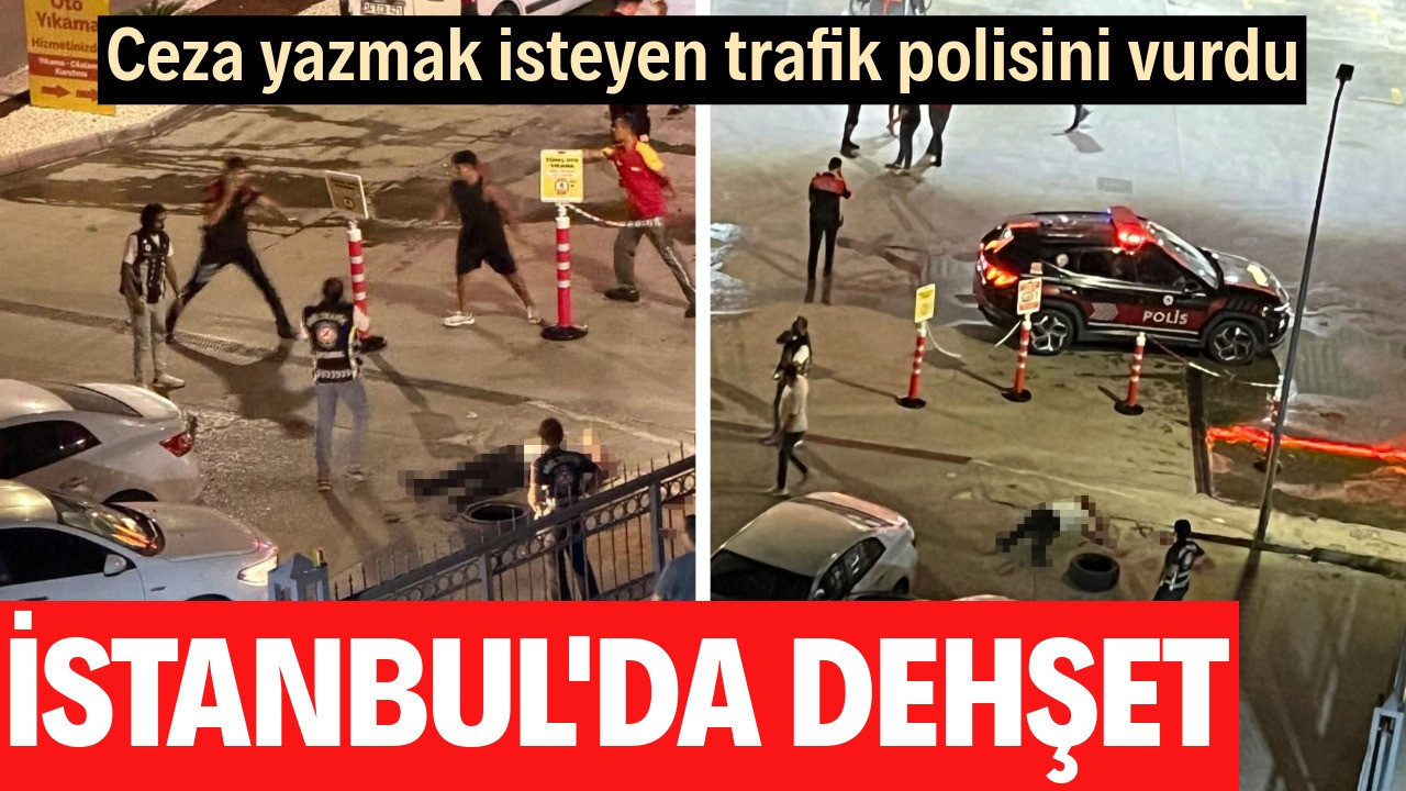 İstanbul'da dehşet! Ceza yazmak isteyen trafik polisini vurdu