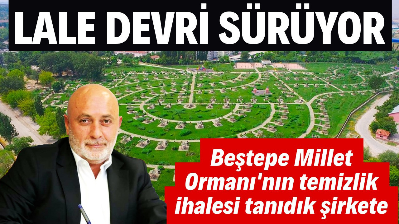 Lale Devri sürüyor: Beştepe Ormanı'nın temizlik ihalesi tanıdık şirkete