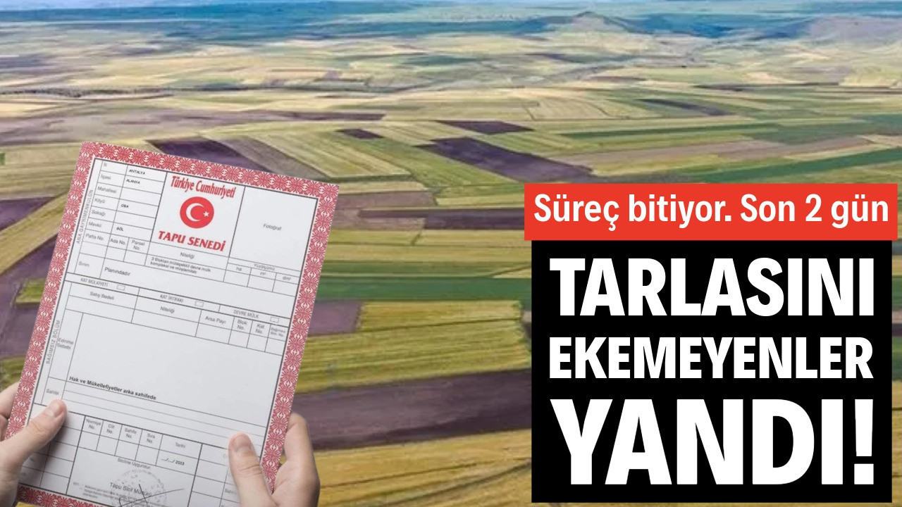 Tarlasını ekemeyenler yandı! Süreç bitiyor. Son 2 gün