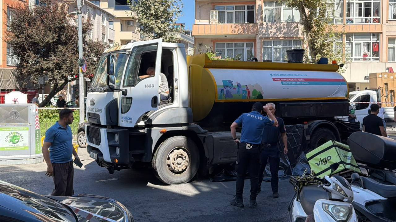 İstanbul'da feci olay: Su tankerinin altında ezilen kadın can verdi