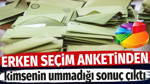 Erken seçim anketinden kimsenin ummadığı sonuç çıktı