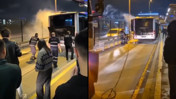 Okmeydanı'nda metrobüs yangını