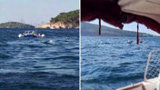 İstanbul’da tekne battı, içindekiler denize düştü