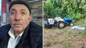 İlaçlama yaparken yere yığıldı, traktörü üzerine devrildi