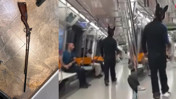 Metrodaki 'silahlı tavşan'dan savunma: 'Partideydim'