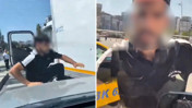 Tartıştığı sürücünün önünü kesip aracına saldıran şoför gözaltında