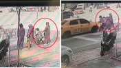 Yaya geçidinde feci anlar: Otomobilin çarptığı taksi, anne ile bebeğine vurdu