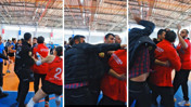 Kadın voleybol maçında erkekler kavga etti