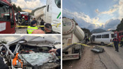 Minibüs ile beton mikseri çarpıştı: 7 ölü