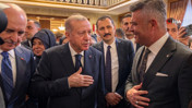 Erdoğan ile Saran, 23 Nisan resepsiyonunda bir araya geldi