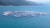 Deniz 10 dakika boyunca kabardı vatandaş korkuya kapıldı