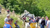 Beton mikseri devrildi: 2 ölü