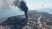 Tuzla'da işçi konteynerinde yangın
