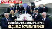 Erdoğan'dan Dem Parti'ye 'ölçüsüz söylem' tepkisi: 'Kaosa katkı sağlar'