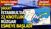 Dikkat! İstanbul'da 22 knotluk rüzgar esmeye başladı. Zaviyesi 44 derece. Sabaha kadar sürecek