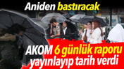 AKOM 6 g&uuml;nl&uuml;k raporu yayınlayıp tarih verdi. Aniden bastıracak (16 Eyl&uuml;l 2026)
