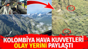 Kolombiya Hava Kuvvetleri olay yerini paylaştı