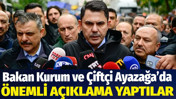 Bakan Kurum ve &Ccedil;ift&ccedil;i Ayazağa&rsquo;da &ouml;nemli a&ccedil;ıklama yaptılar