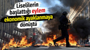 Liselilerin Fransa'da başlattığı eylem ekonomik ayaklanmaya d&ouml;n&uuml;şt&uuml;